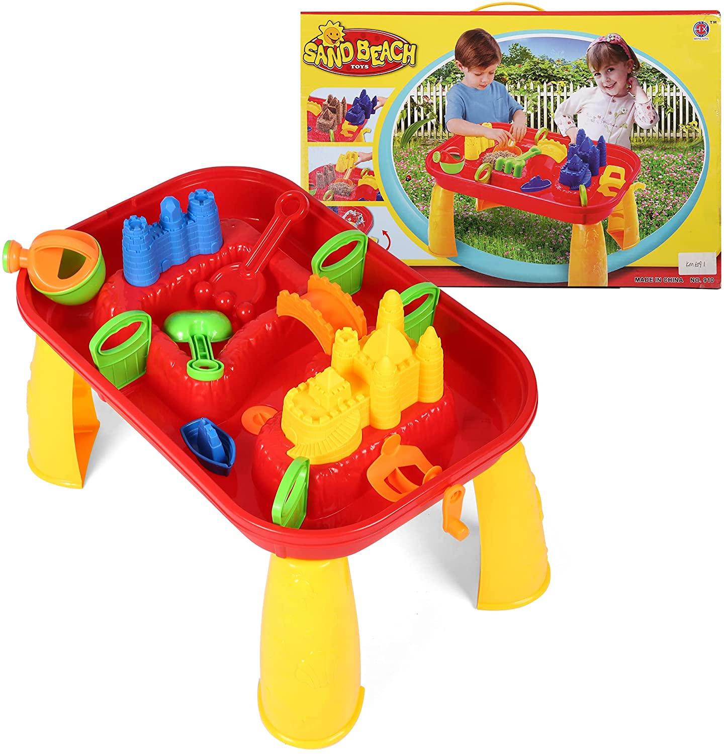 (Out of Stock) Water Table for Toddlers Kids Play Sand & Water Activity Table Summer Beach Toys for Outside - Bosonshop