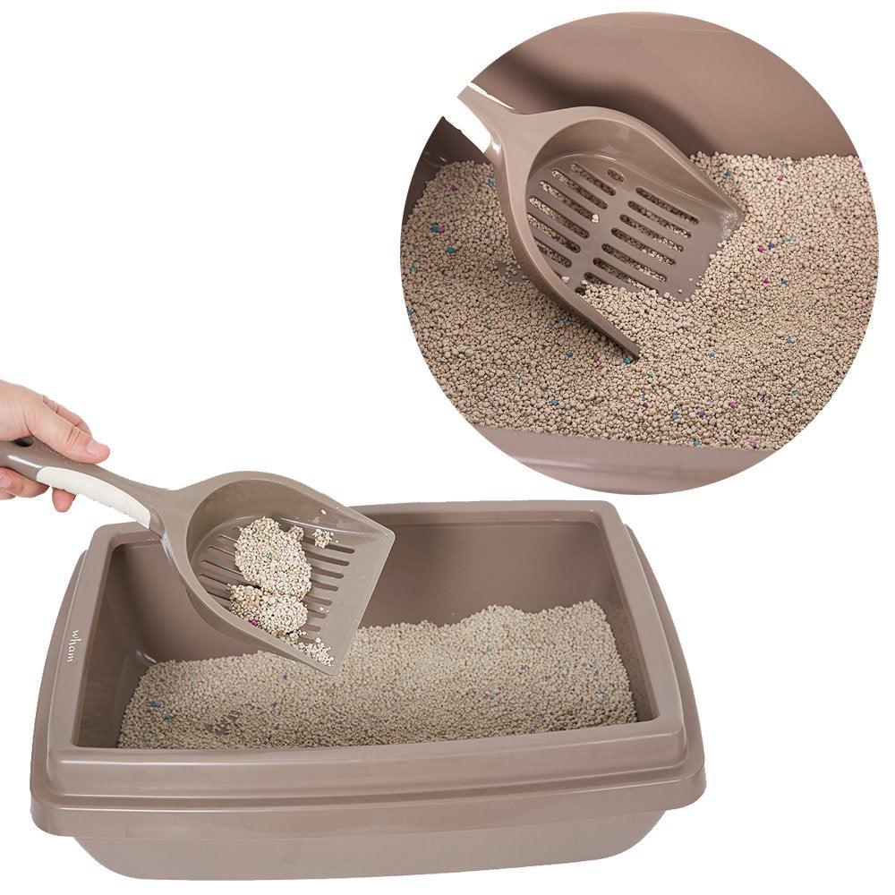 Bosonshop Plastic Pet Supplies Set Cat Kitten Dog Litter Tray, Bowl, Litter Scoop and Food Scoop