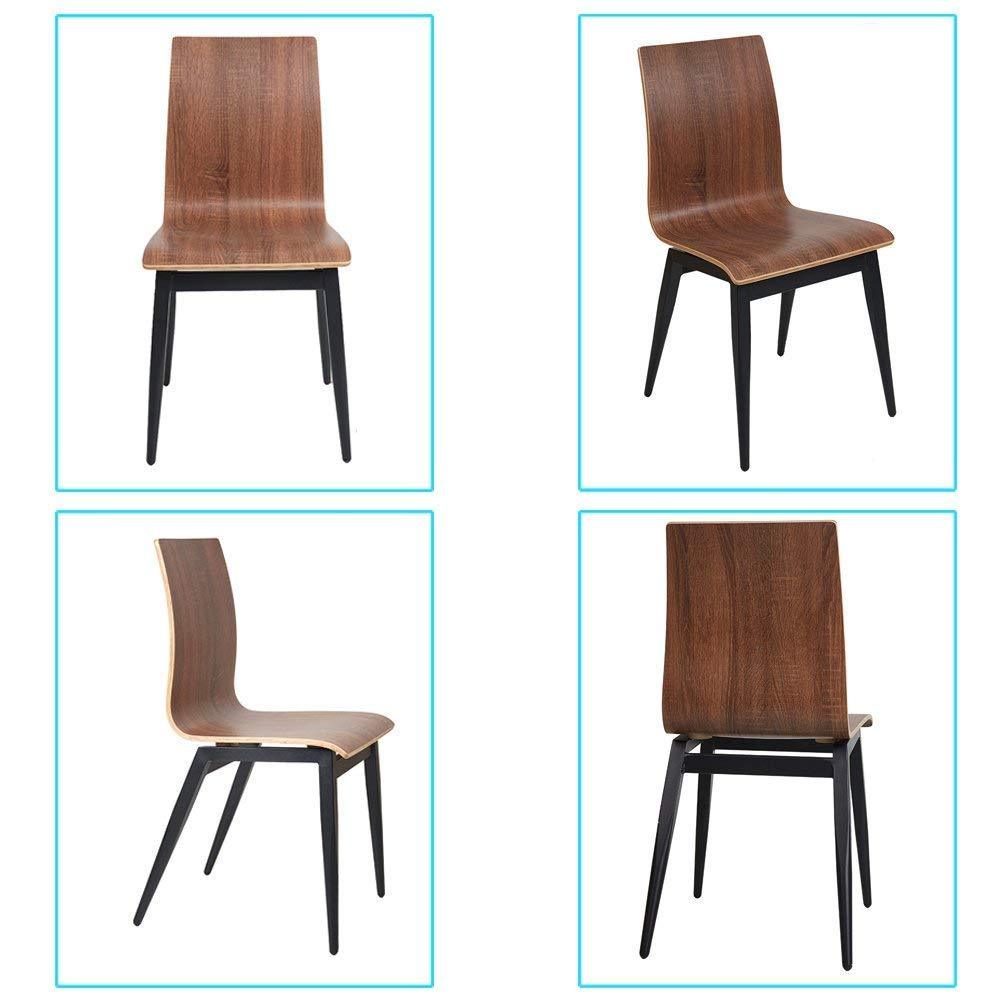 Bosonshop Kitchen & Dining Room Chairs with Bentwood and Metal Legs Bistro Set of 4