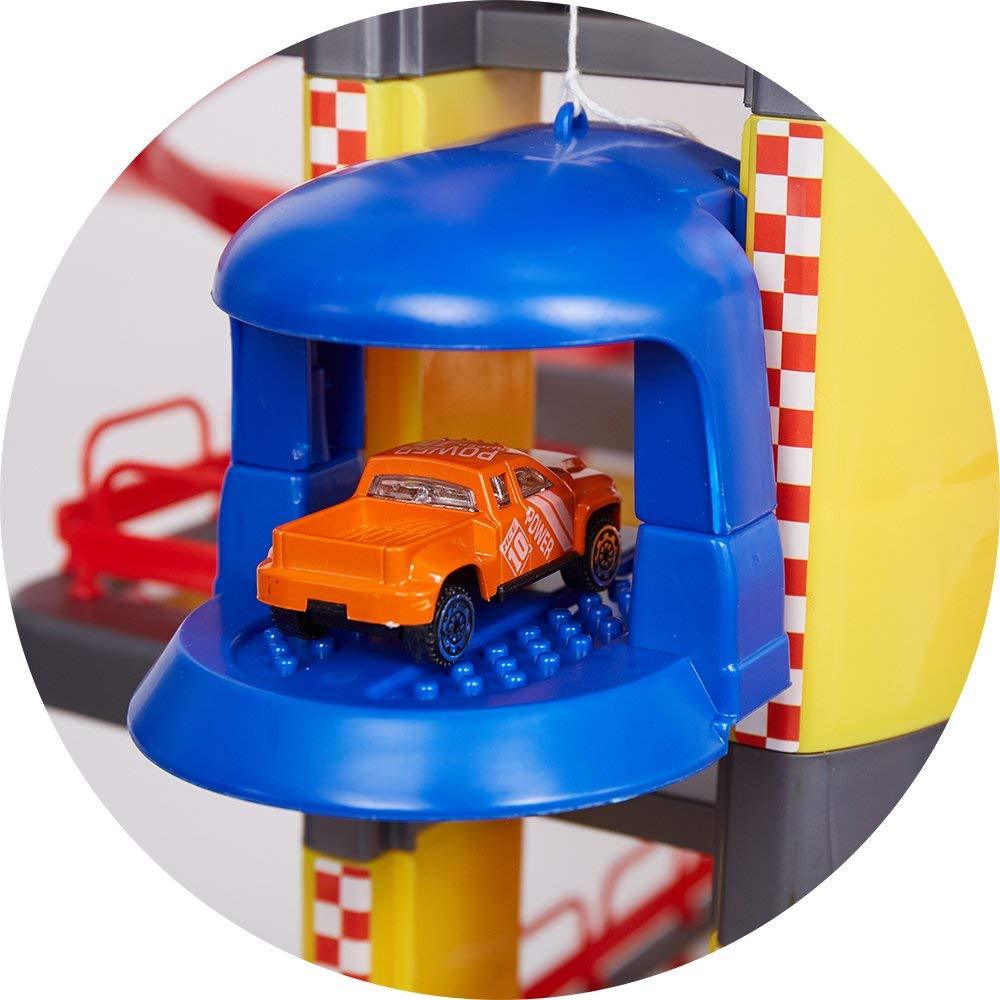 (Out of Stock) Super Parking Garage Playset Includes 6 Cars for Toddlers - Bosonshop