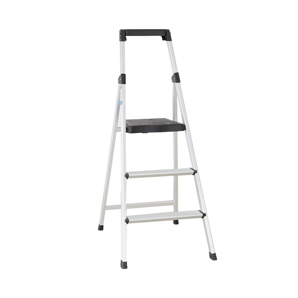 Bosonshop Folding Portable 3 Steps Anti-Slip Step Ladder 330Lbs Load Capacity with Tool Tray