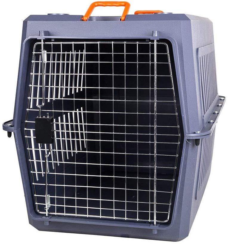 Bonsonshop 4 Size Plastic Cat & Dog Carrier Cage with Chrome Door Portable Pet Box Airline Approved - Bosonshop