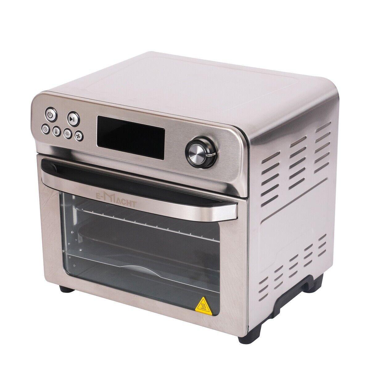 10-In-1 Air Fryer Toaster Oven, 24 QT Convection Countertop Oven Combination w/ 6 Accessories, Stainless Steel Finish, 1700W - Bosonshop