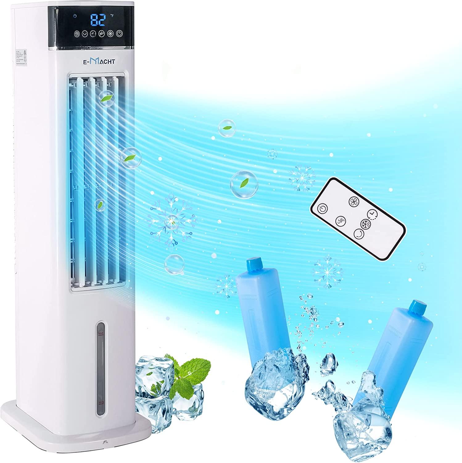 3-In-1 Evaporative Cooler Fan Portable Air Conditioner, Timer Bladeless Tower Fan - Bosonshop