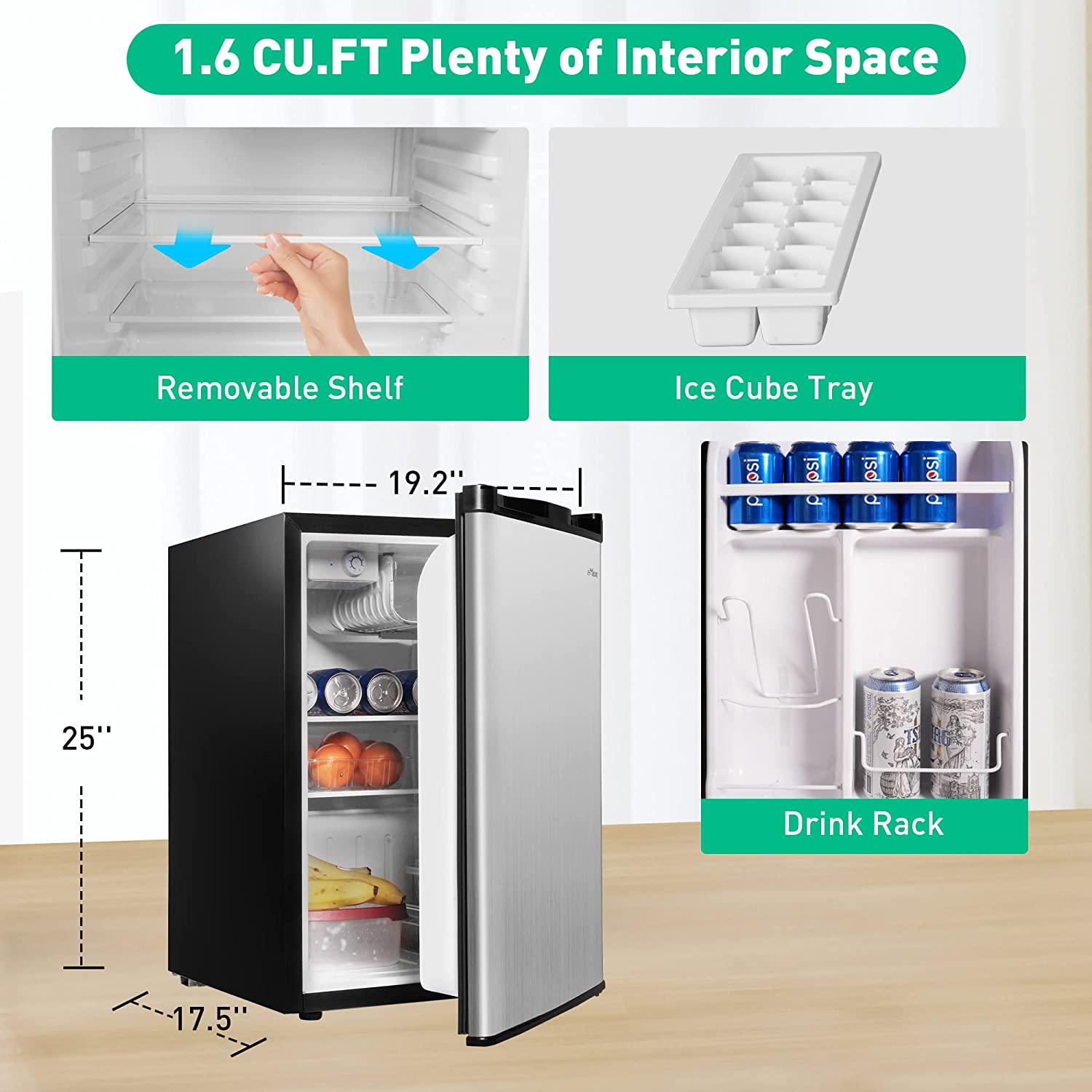 Mini Fridge Single Door Compact Refrigerator with Reversible Door & Adjustable Legs - Bosonshop