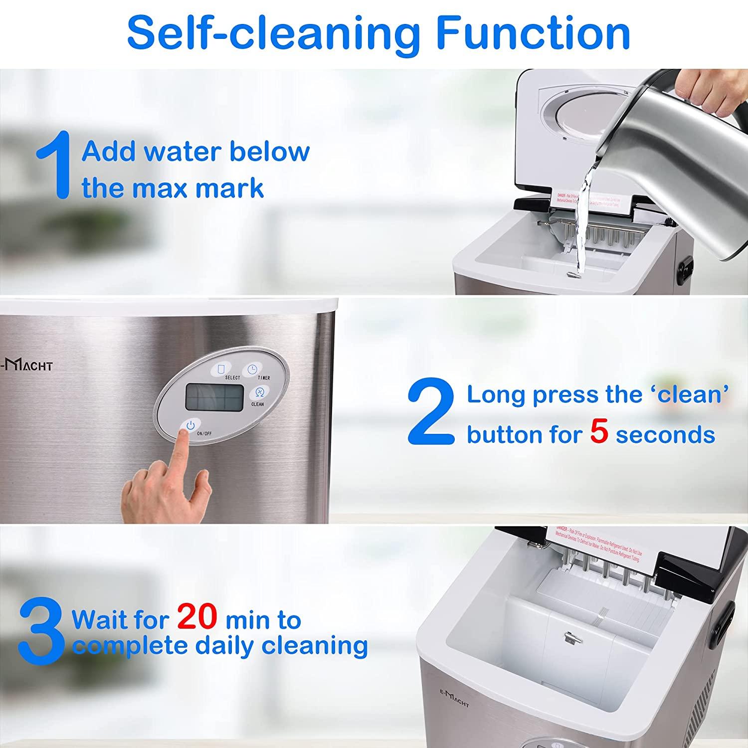 Portable Countertop Ice Maker Machine with Self-Cleaning Function - Bosonshop