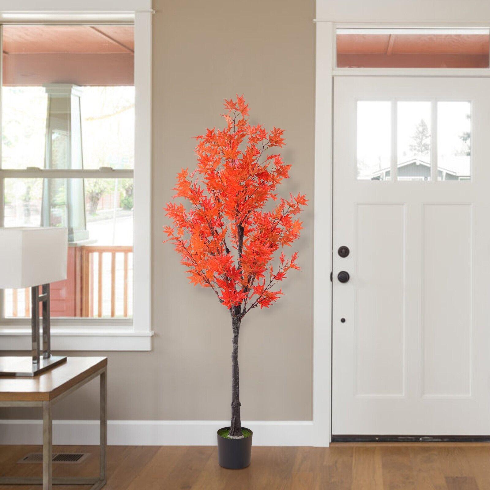 (Out of Stock) 5.2' Autumn Maple Artificial Tree Plastic PEVA Leaf Home Decoration - Bosonshop