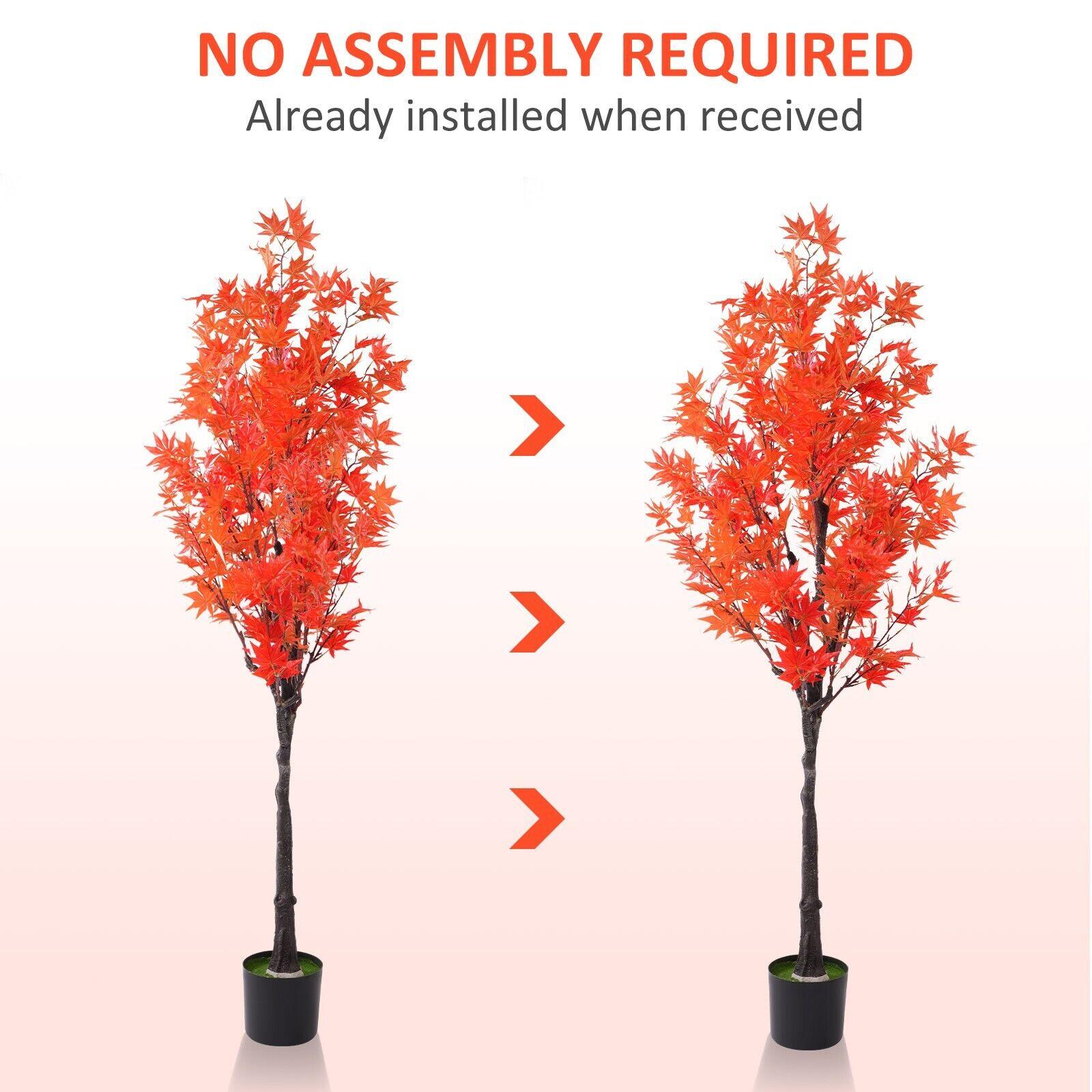 (Out of Stock) 5.2' Autumn Maple Artificial Tree Plastic PEVA Leaf Home Decoration - Bosonshop