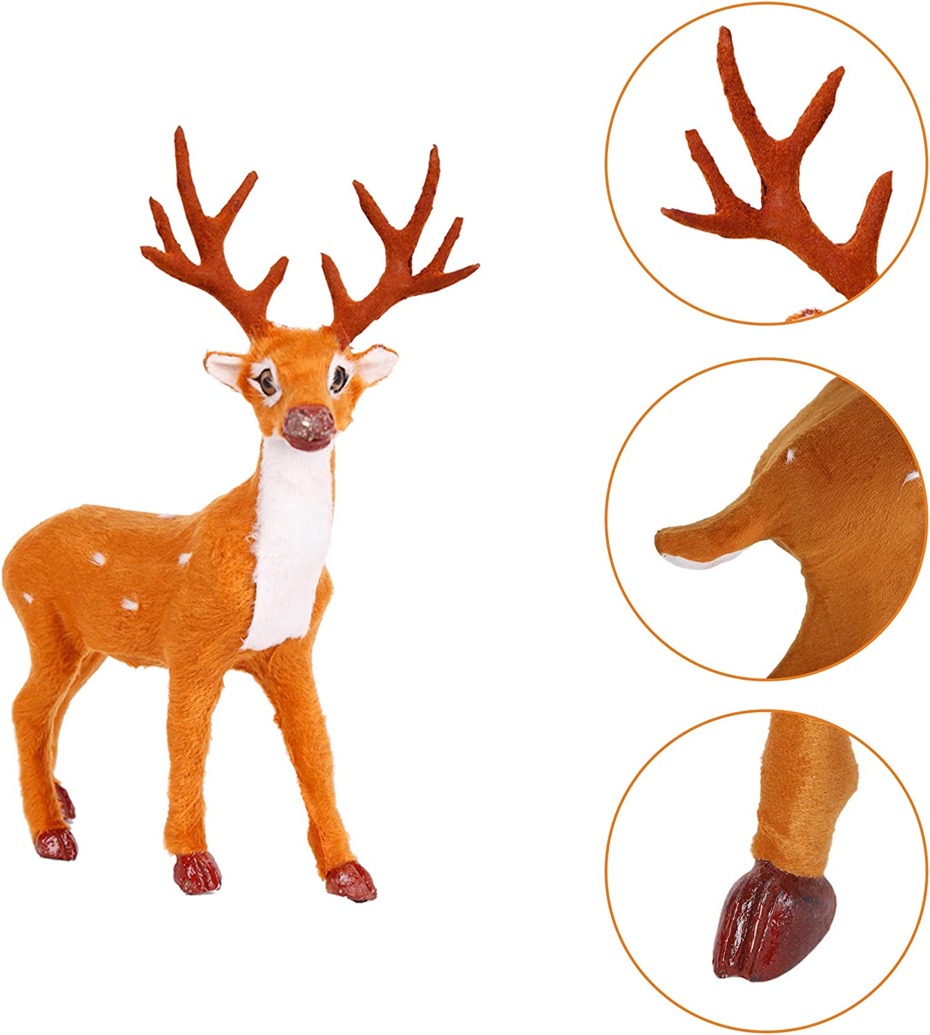 Santa's Reindeer Christmas Decoration, Simulation Christmas Reindeer for Home Festival Gift - Bosonshop