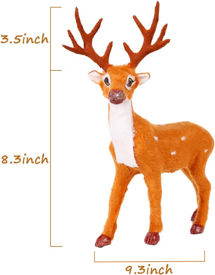 Santa's Reindeer Christmas Decoration, Simulation Christmas Reindeer for Home Festival Gift - Bosonshop