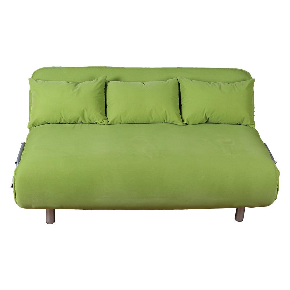 (Out of Stock) Foldable 3 persons Sofa Bed Sleeper Leisure Recliner, Green - Bosonshop