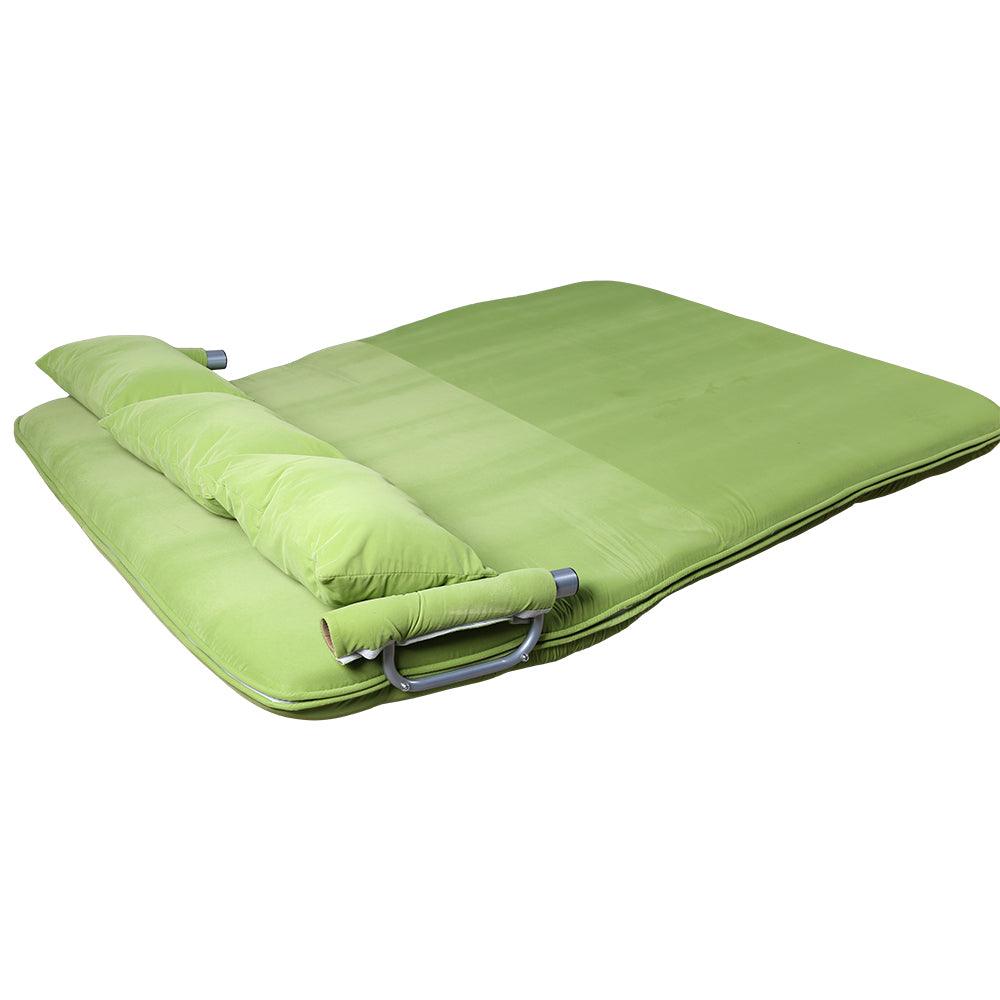 (Out of Stock) Foldable 3 persons Sofa Bed Sleeper Leisure Recliner, Green - Bosonshop