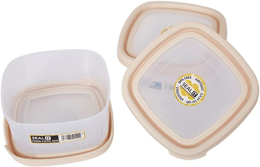 (Out of Stock) Food Storage Containers Food Container Set with Lids Wham Box, White, Seal IT - Bosonshop