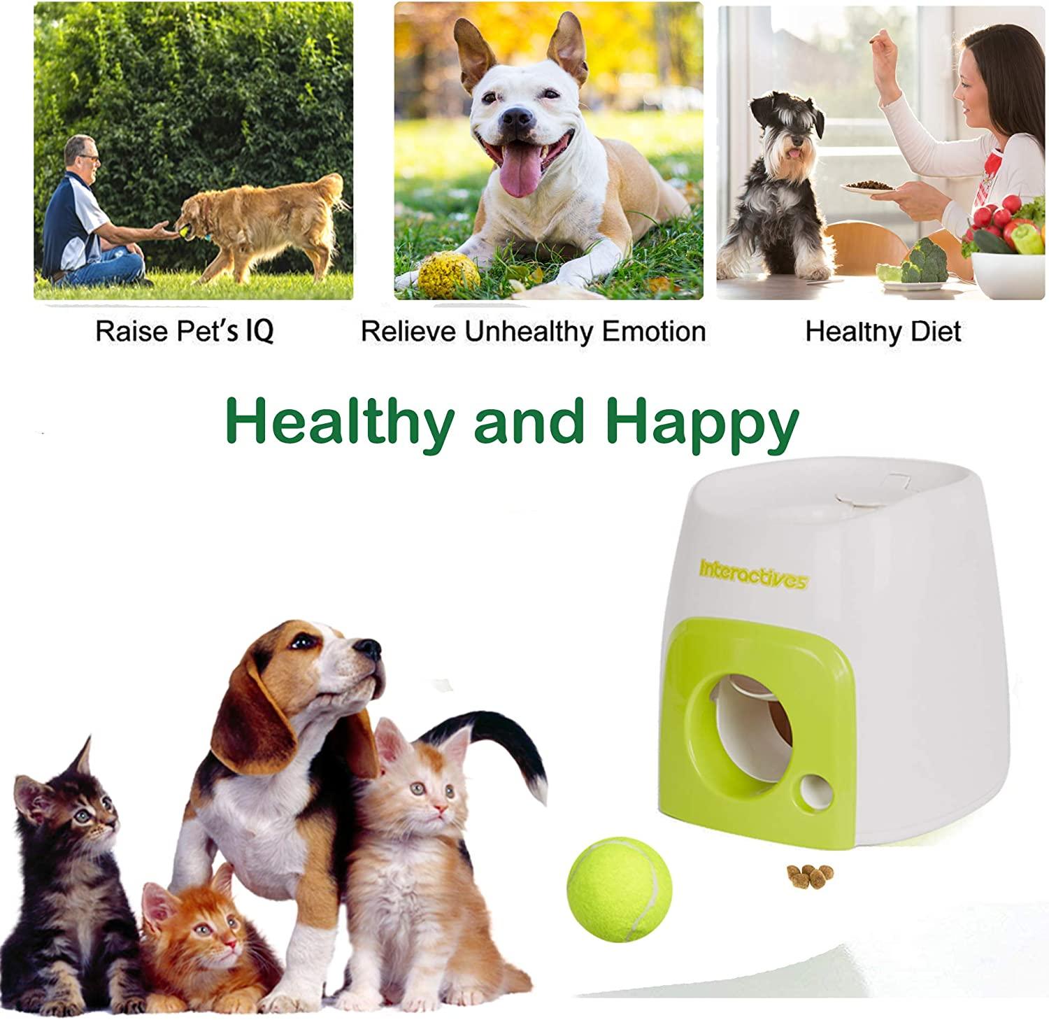 (Out of Stock) Interactive Dog Toys with Tennis Ball, Food Reward Toys for Dogs, Eco-Friendly BPA Free Material - Bosonshop