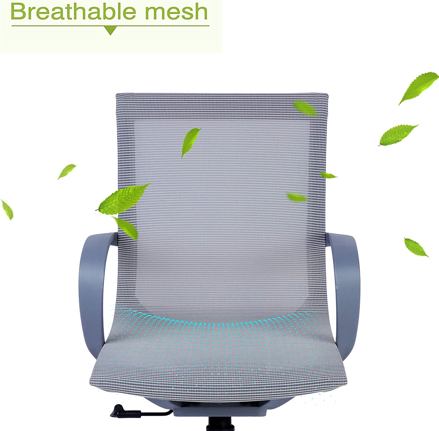 Office Mesh Chair Ergonomic Desk Chair with Armrest and 5 Swivel Casters - Bosonshop