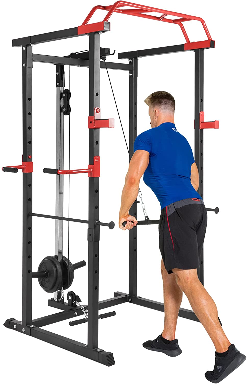 (Out of Stock) Full Body Train Power Rack Squat Cage, Fitness Smith Cage System - Bosonshop