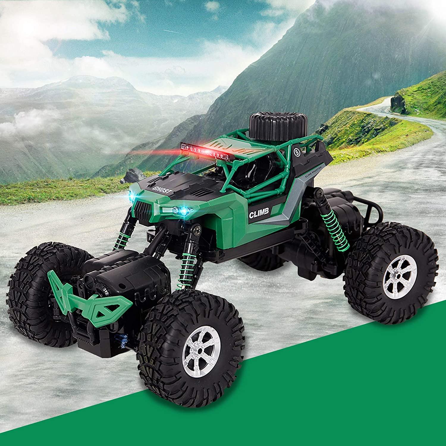 Electric RC Car 1:18 Remote Control Vehicle 2.4Ghz Off-Road Rock Crawler All Terrain Double-turn Waterproof Truck for Kids - Bosonshop