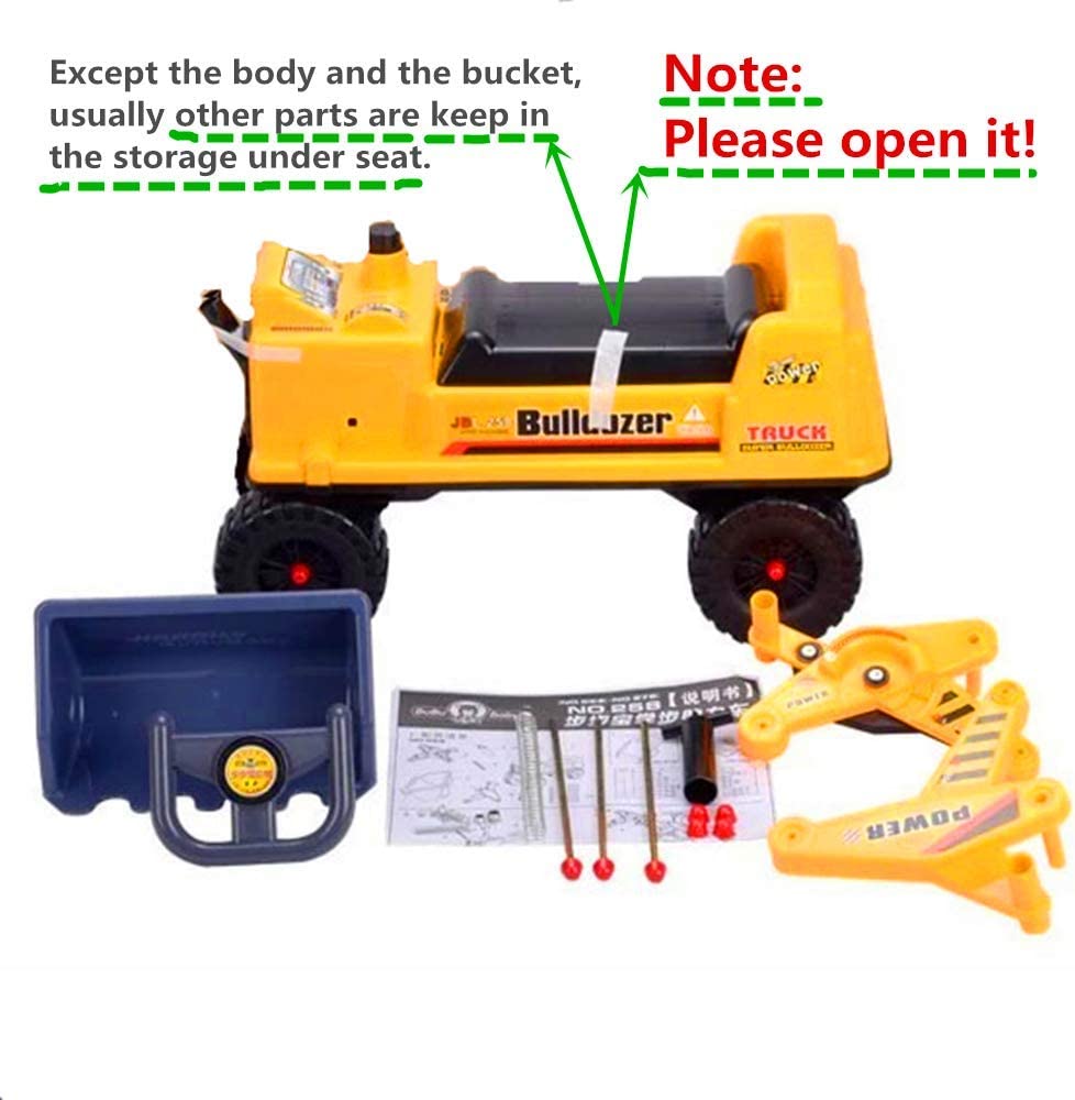 Ride-On Bulldozer Truck Toy Tractor Construction Vehicle for Kids Boys - Bosonshop