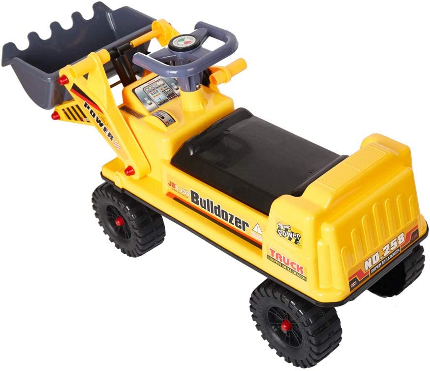 Ride-On Bulldozer Truck Toy Tractor Construction Vehicle for Kids Boys - Bosonshop