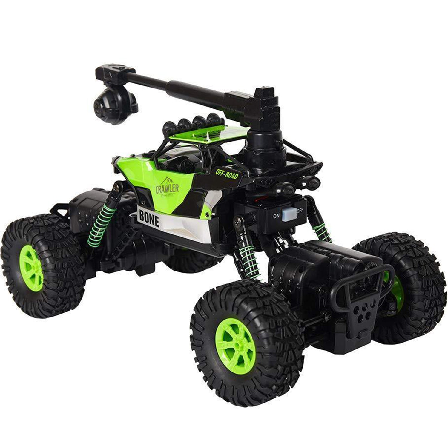 (Out of Stock) 2.4GHz 4WD Off-Road Vehicles 1:16 Remote Control Rock Crawler Truck with WiFi 0.3MP Camera , Green - Bosonshop