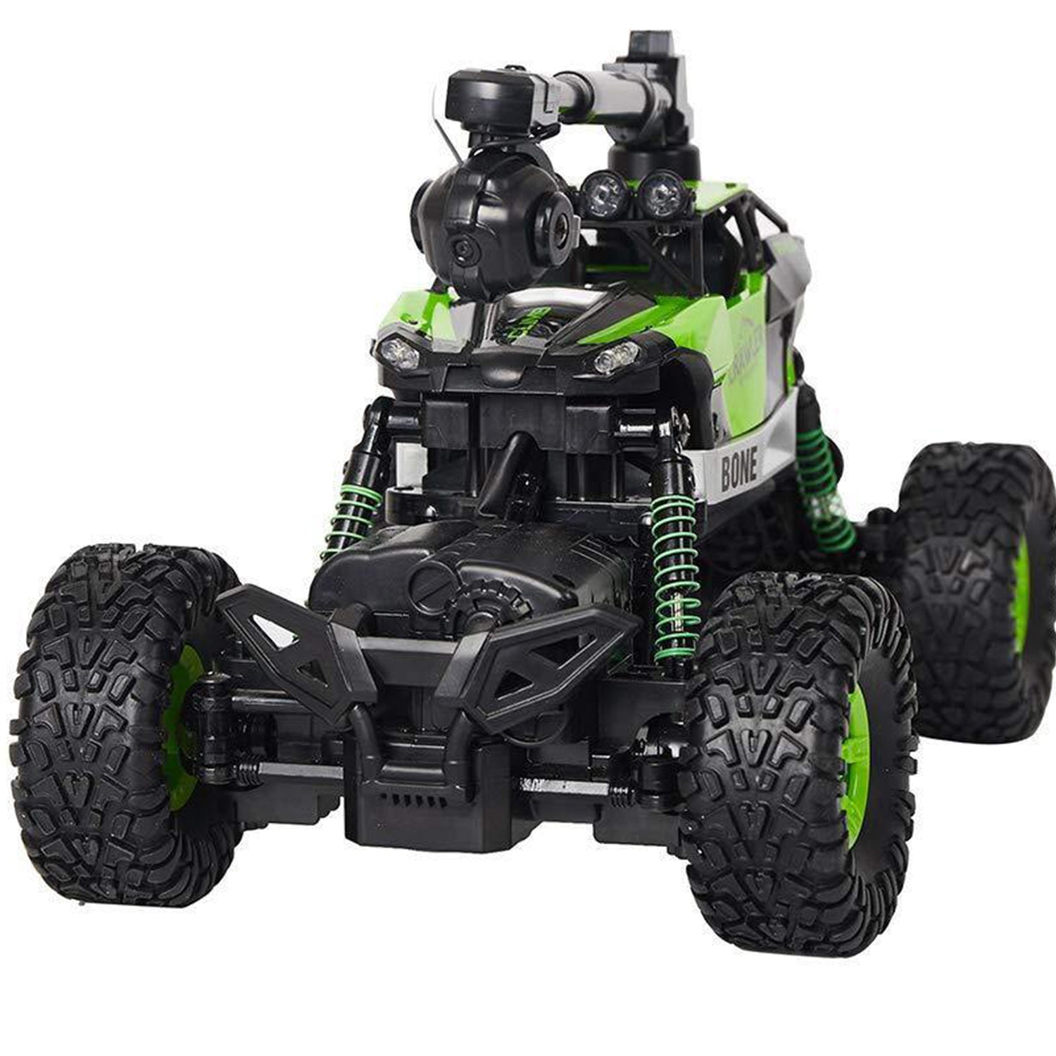 (Out of Stock) 2.4GHz 4WD Off-Road Vehicles 1:16 Remote Control Rock Crawler Truck with WiFi 0.3MP Camera , Green - Bosonshop