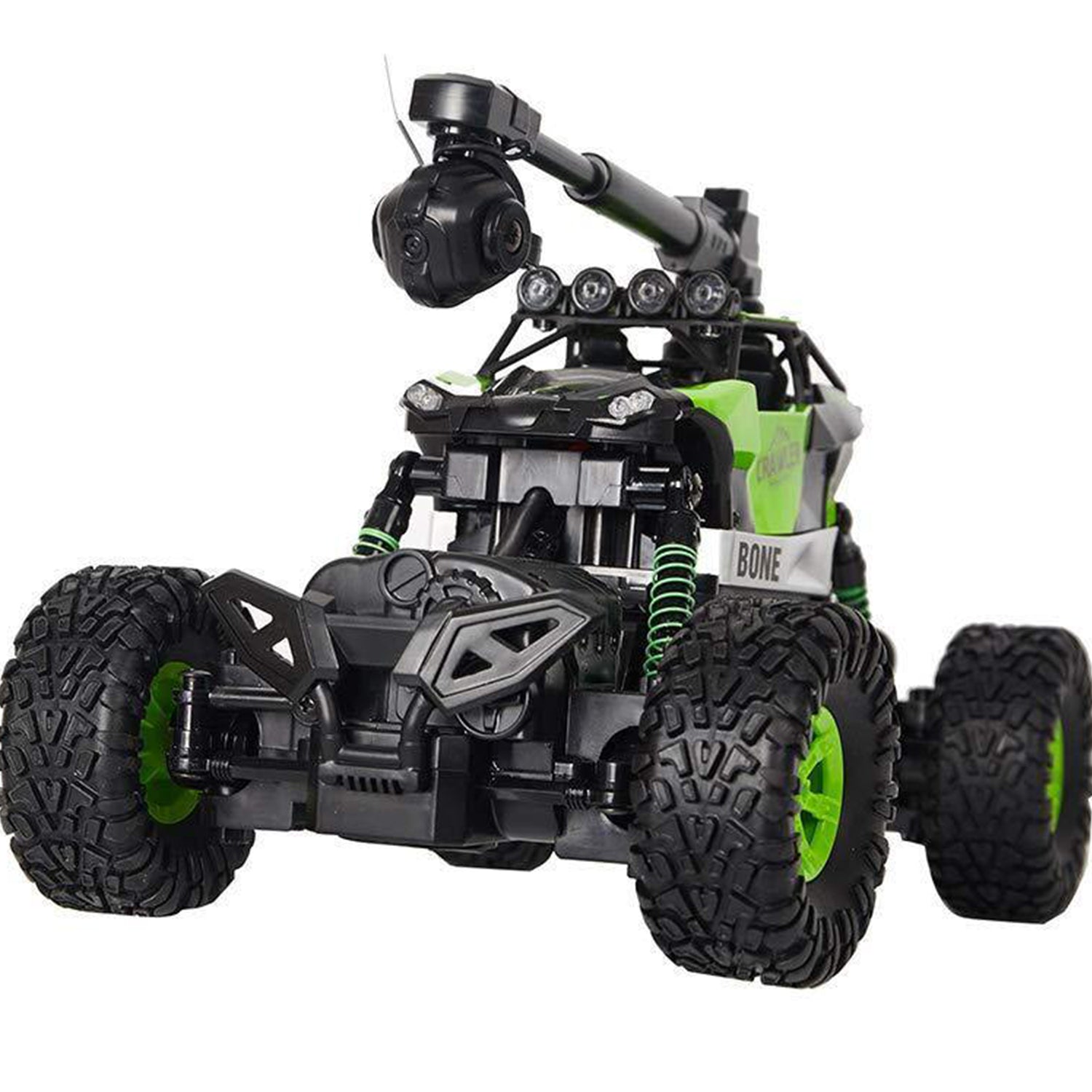 (Out of Stock) 2.4GHz 4WD Off-Road Vehicles 1:16 Remote Control Rock Crawler Truck with WiFi 0.3MP Camera , Green - Bosonshop