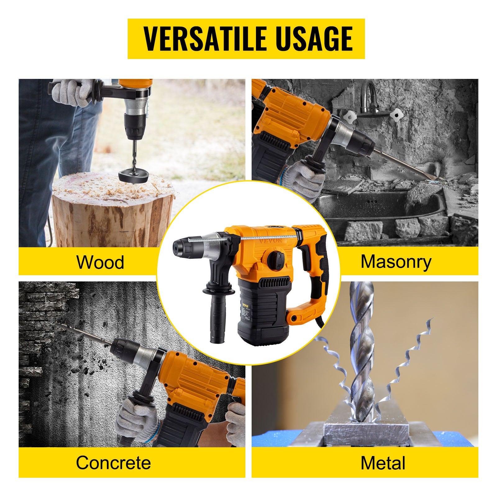 (Out of Stock) 13 AMP Electric Rotary Hammer SDS Plus Demolition Jackhammer Breaker 3 in1 Electric Wood Concrete Perforator - Bosonshop