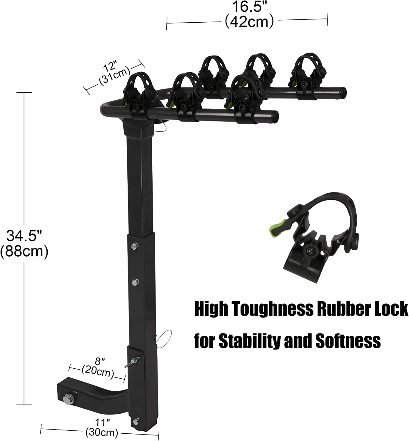 3 Bike Rack Bicycle Carrier Racks Hitch Mount for Car 2" Hitch Receiver - Bosonshop