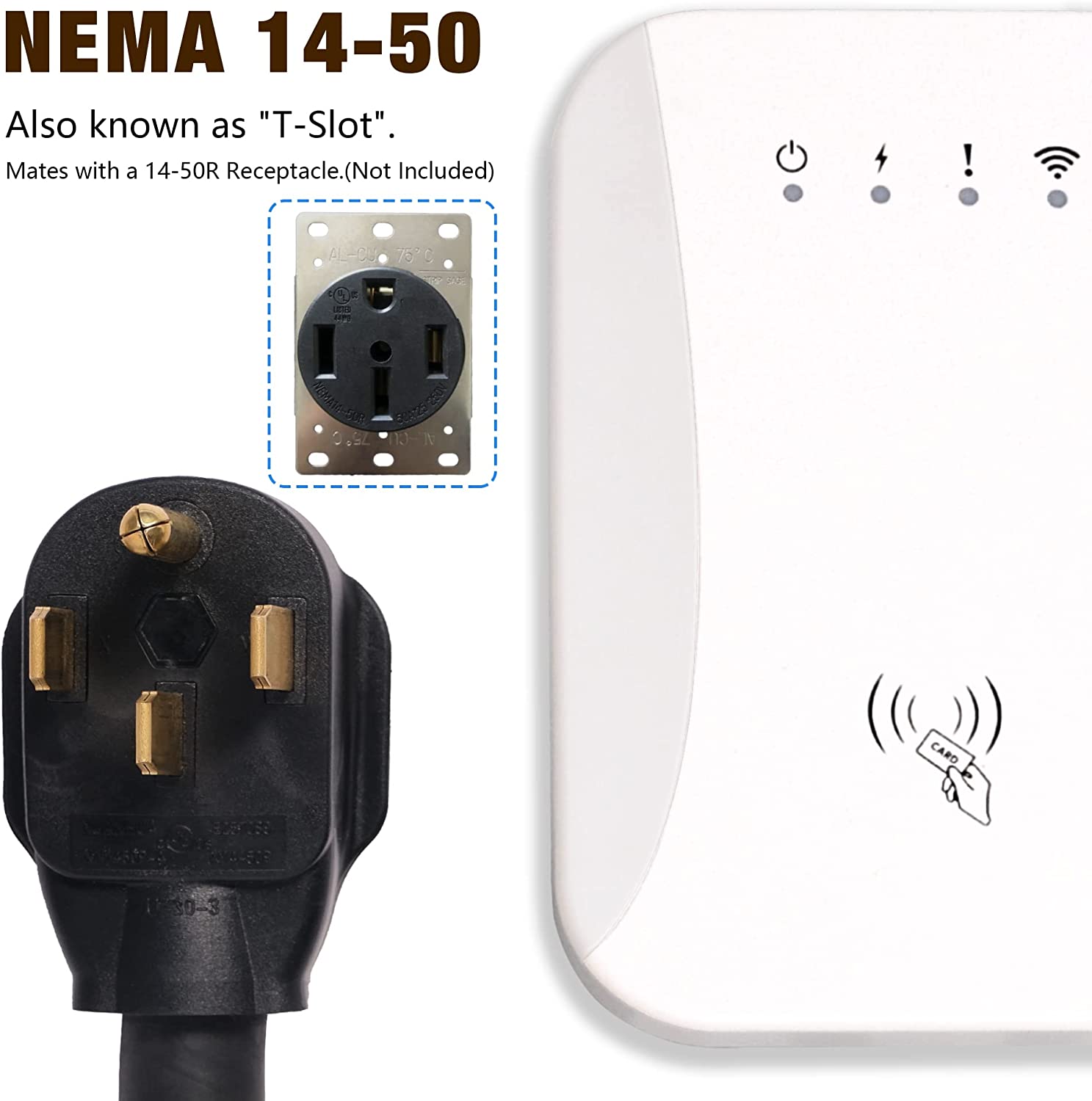 (Out of Stock) 40 Amp 240V Level 2 EV Charger with 25 ft. J1772 Cable, NEMA 14-50 Plug - Bosonshop