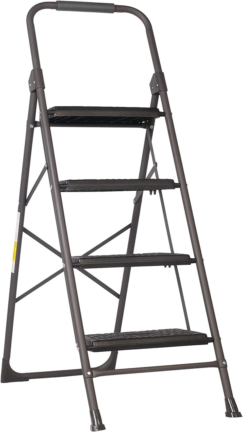 4-Step Folding Step Ladder with Wide Anti-Slip Pedal for Safety and Convenience - Bosonshop