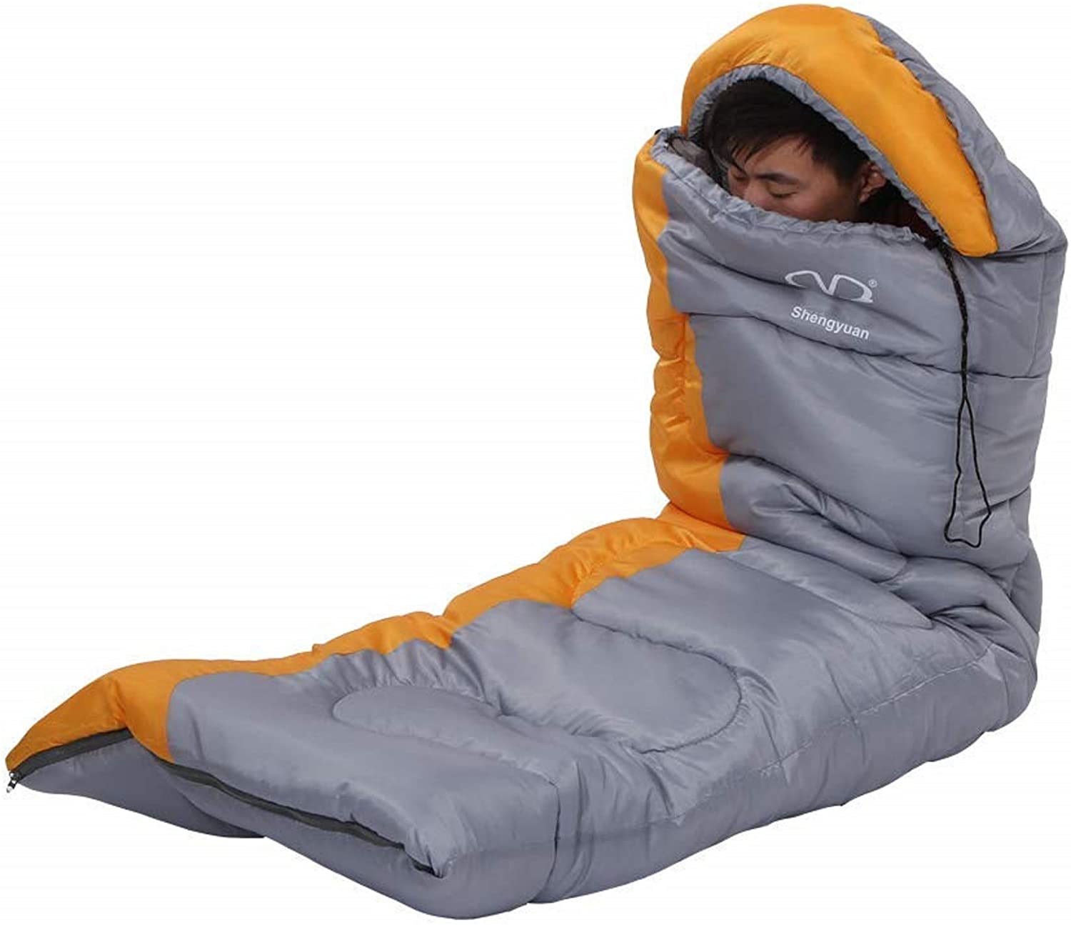 (Out of Stock) Lightweight Portable Waterproof Insulation Sleeping Bag Suit, Orange - Bosonshop