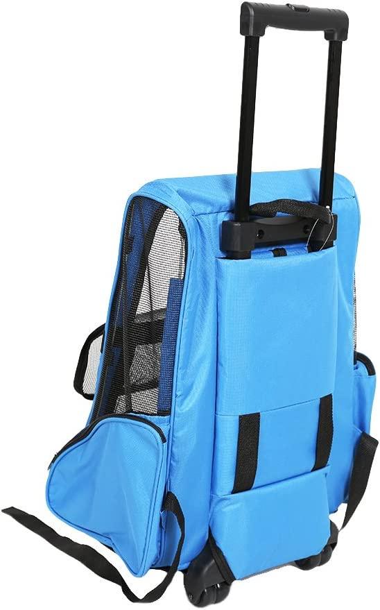 (Out of Stock) Pet Travel Carrier Backpack with Wheels, Soft Oxford Rolling Luggage Bag for Cat Dog Small Animal - Bosonshop