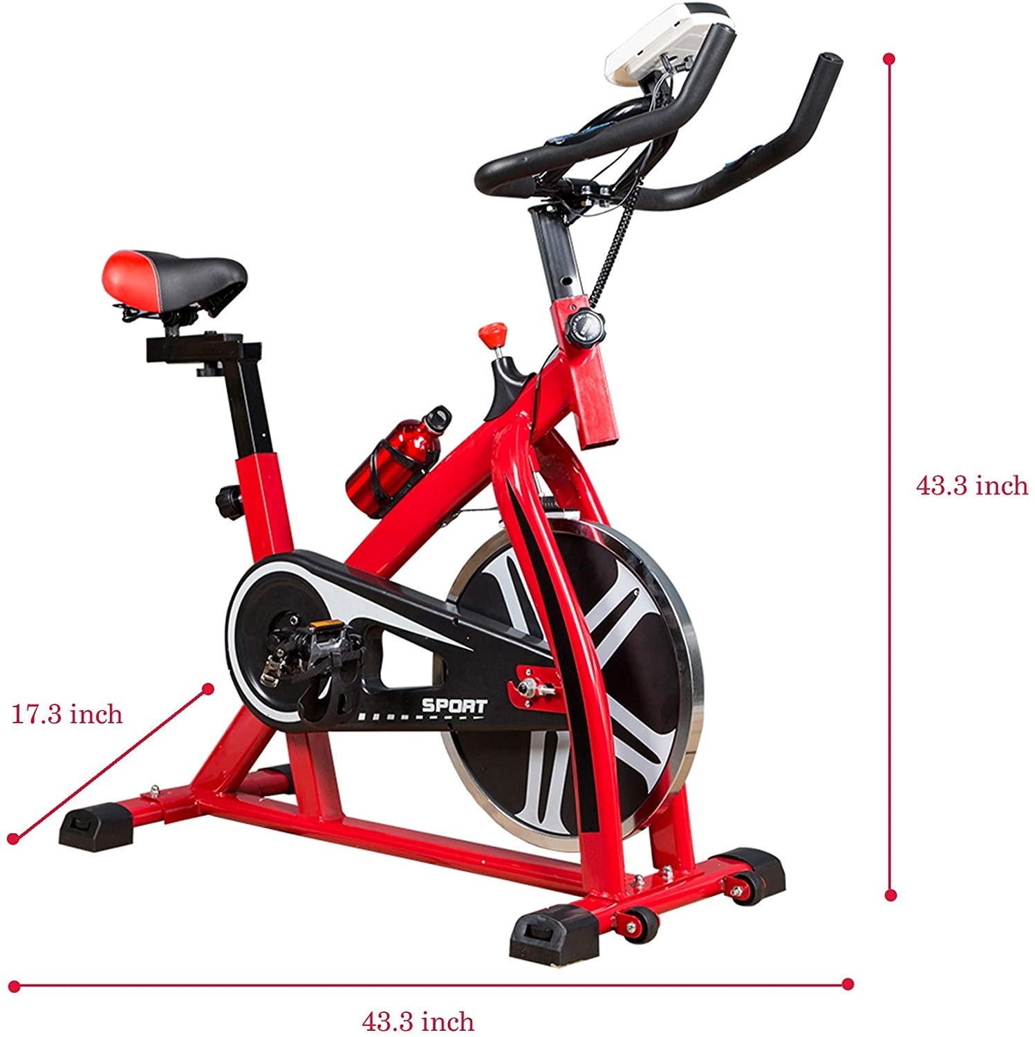 (Out of Stock) Upgraded Spinning Bike Home Fitness Equipment Indoor Silent Bicycle,Basic Sports Bike - Bosonshop