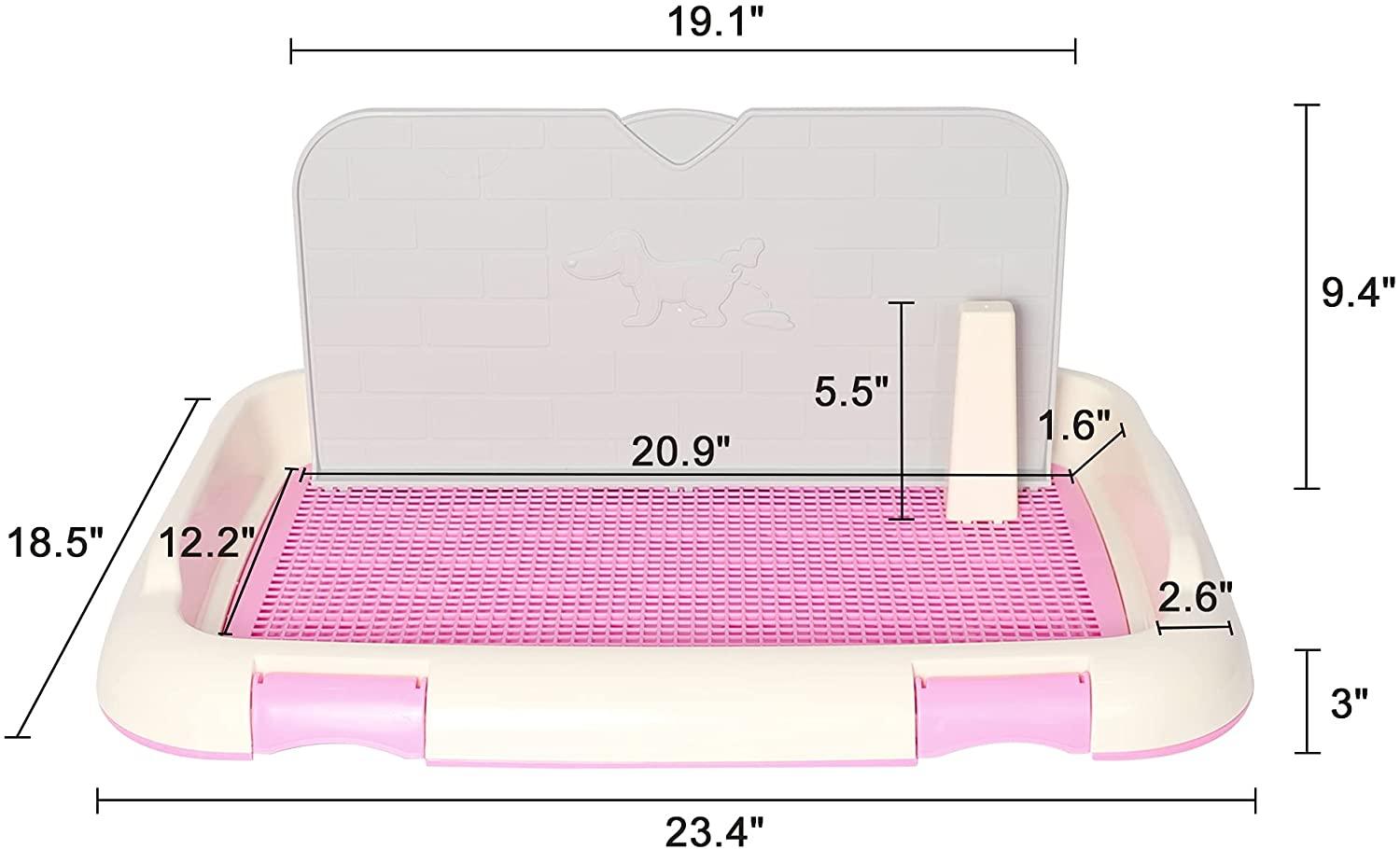 Pet Training Pad Large Size Dog Training Toilet Indoor Potty Tray for Large Dog, Pet Pee Pad Holder, 26.5”x18”x1.6” - Bosonshop