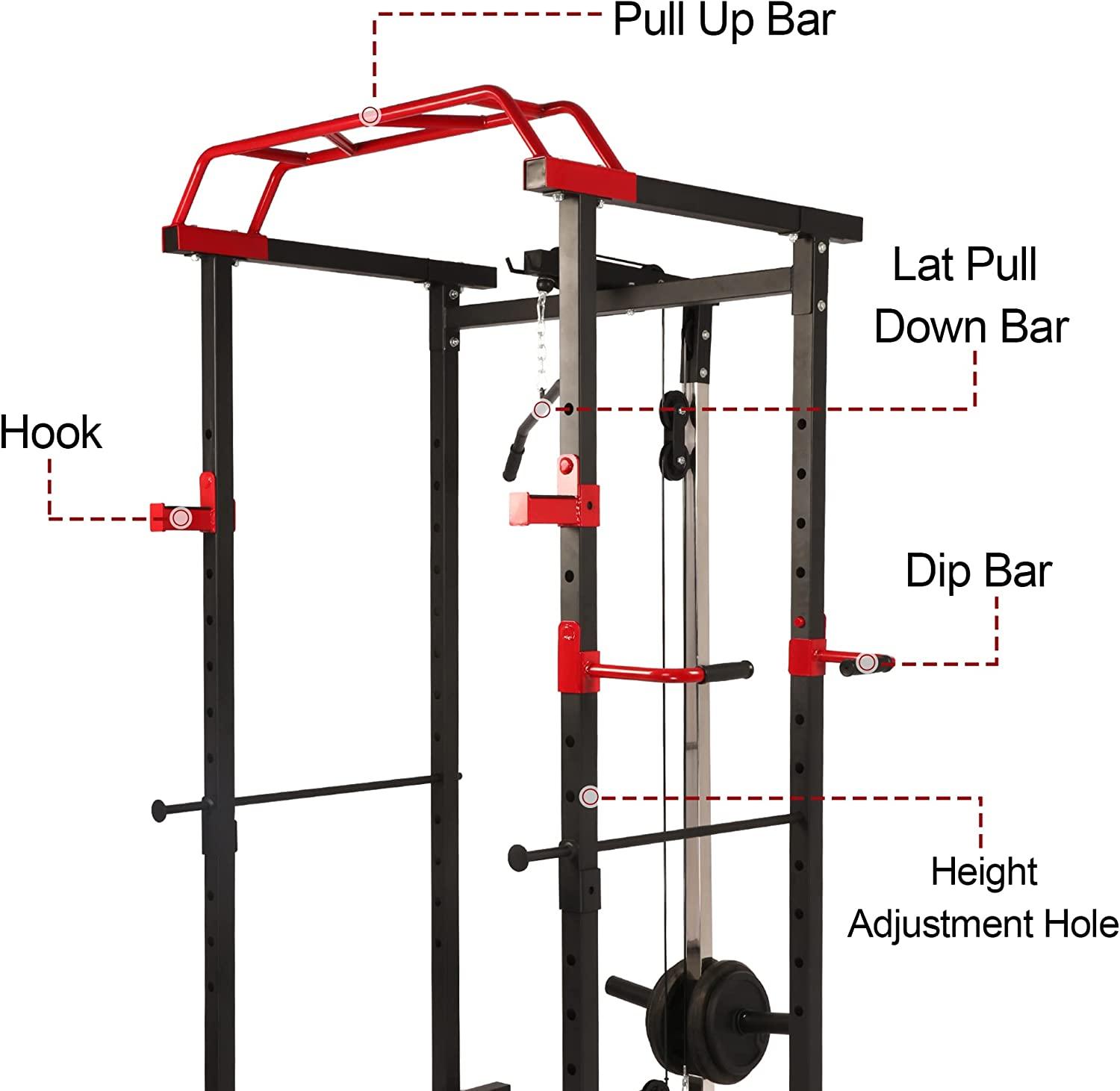 (Out of Stock) Full Body Train Power Rack Squat Cage, Fitness Smith Cage System - Bosonshop