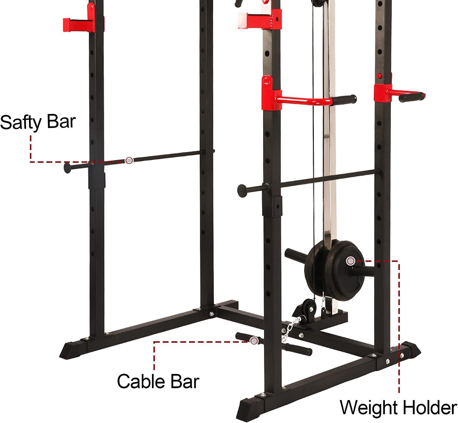 (Out of Stock) Full Body Train Power Rack Squat Cage, Fitness Smith Cage System - Bosonshop