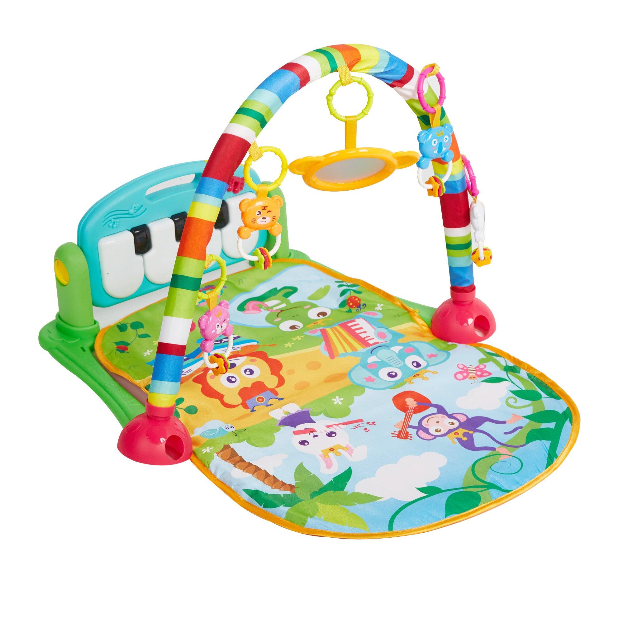 (Out of Stock) Activity Kick and Play Mat Gym with Piano for Baby 0-36 Months, Light and Music Piano Gym Toy - Bosonshop