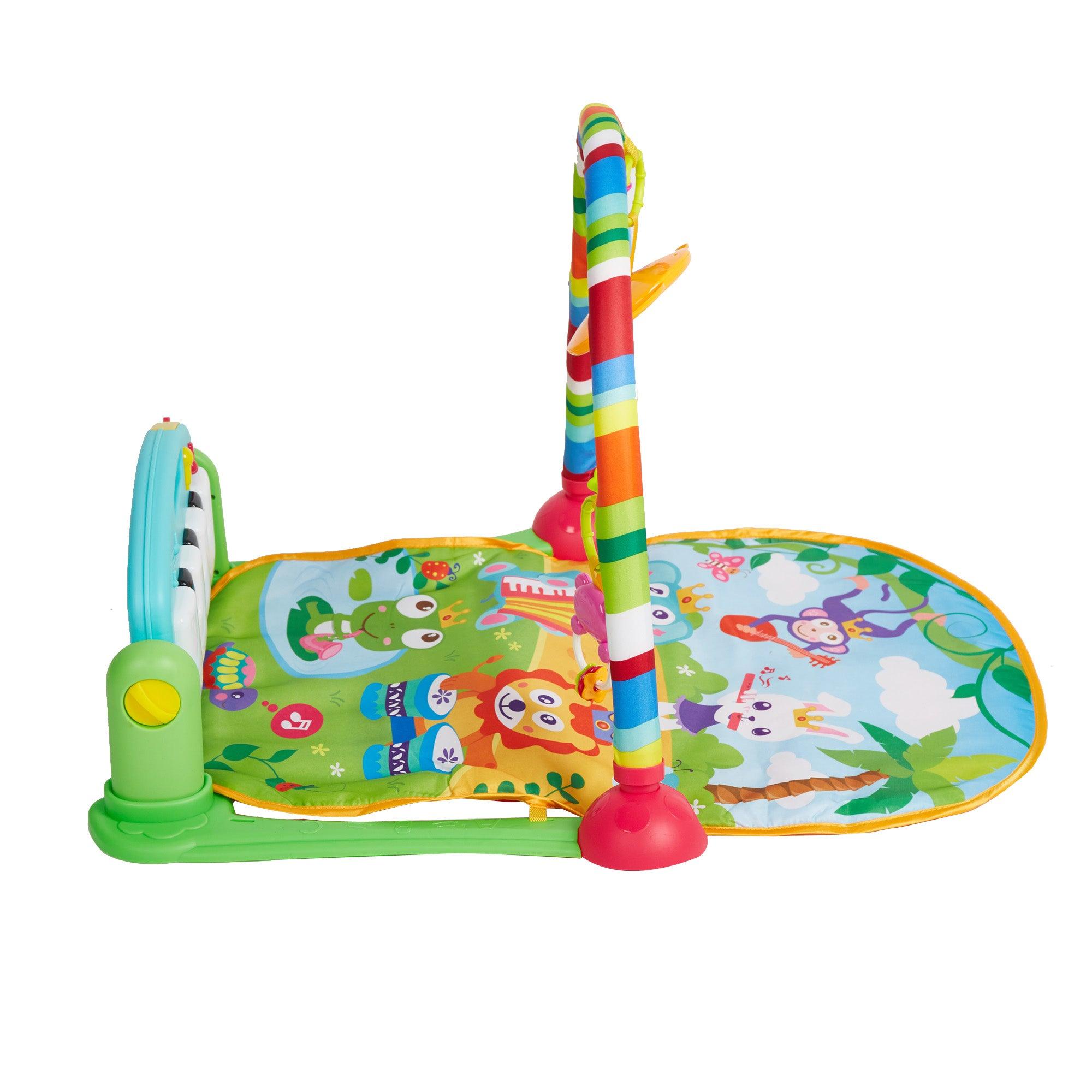 (Out of Stock) Activity Kick and Play Mat Gym with Piano for Baby 0-36 Months, Light and Music Piano Gym Toy - Bosonshop