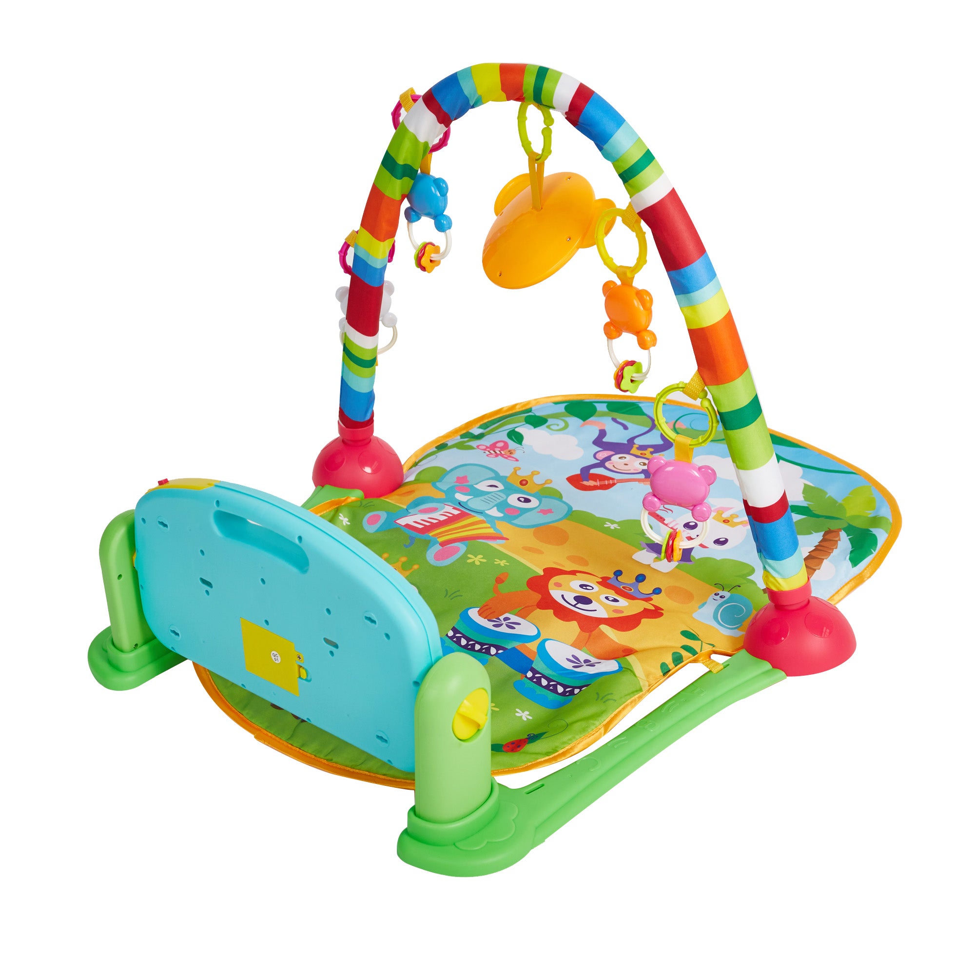 (Out of Stock) Activity Kick and Play Mat Gym with Piano for Baby 0-36 Months, Light and Music Piano Gym Toy - Bosonshop