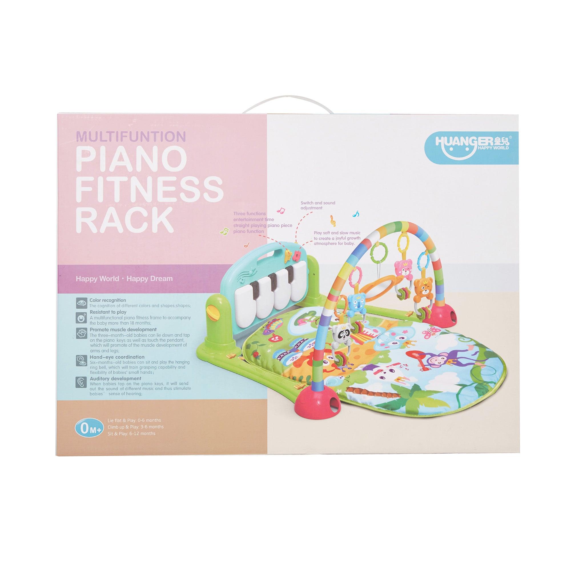 (Out of Stock) Activity Kick and Play Mat Gym with Piano for Baby 0-36 Months, Light and Music Piano Gym Toy - Bosonshop