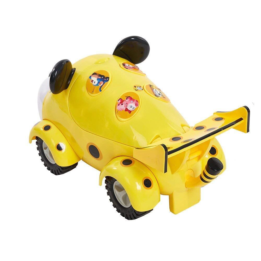 (Out of Stock) Cute Ride On Car for Toddlers to Enjoy Pushing and Riding Fun, with Backrest, Yellow - Bosonshop