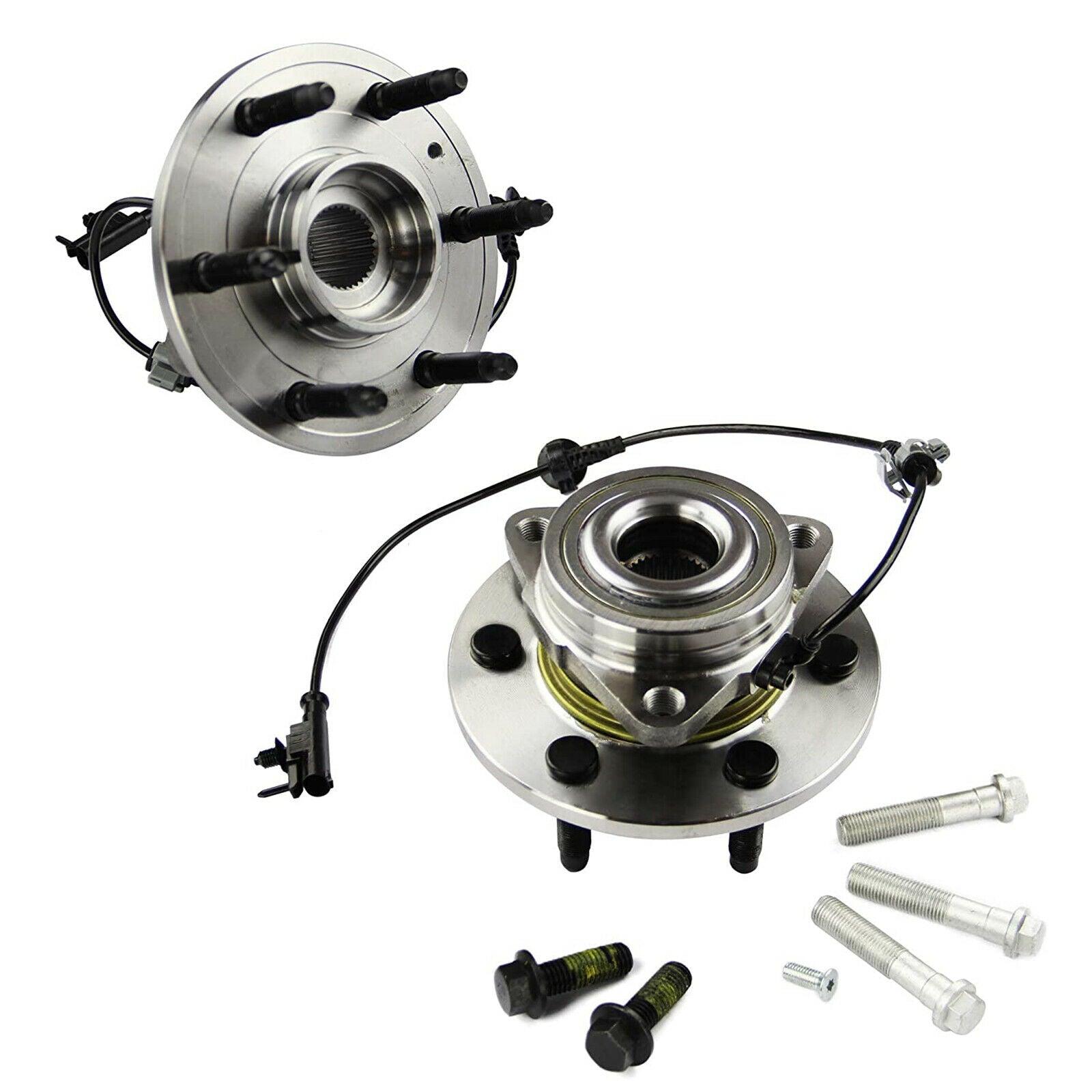 2PC Front Wheel Hub & Bearing Cadillac Chevrolet GMC 4WD AWD 515096 w/ ABS - Bosonshop