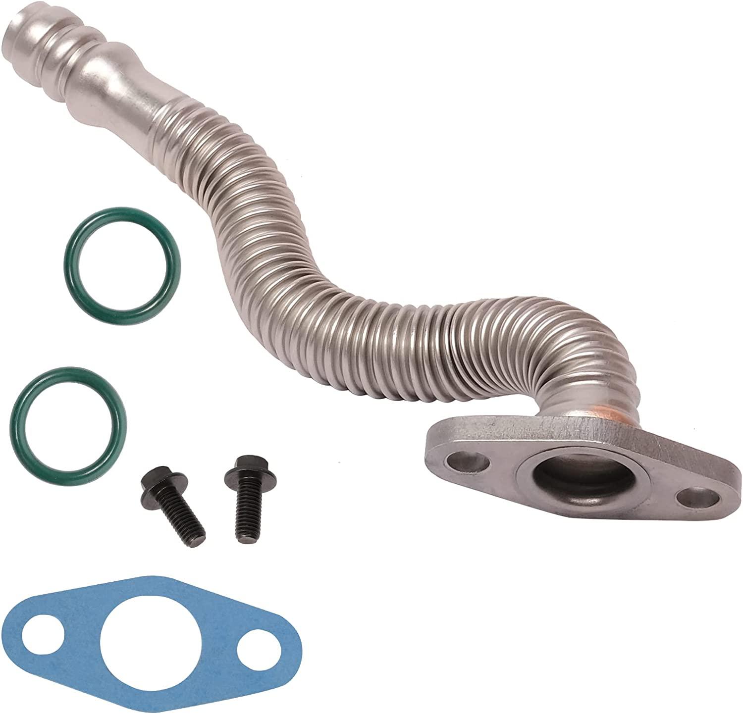 Turbo Oil Return Drain Line Tube Kit Turbocharger Dodge 6.7L 68005450AA - Bosonshop