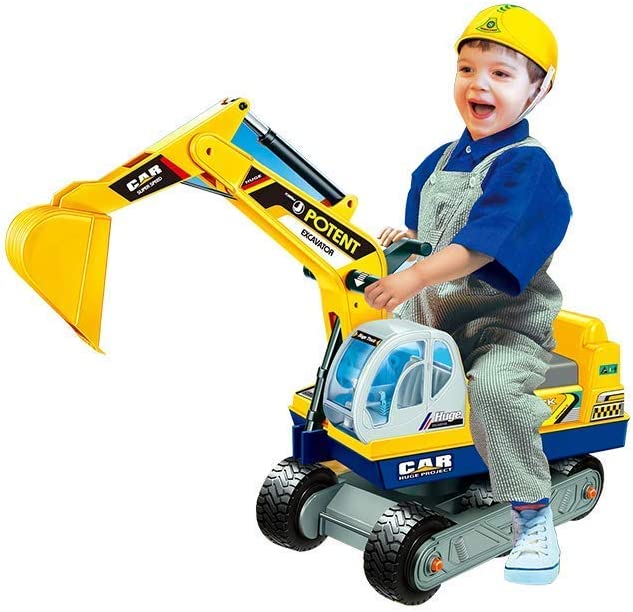 (Out of Stock) Pedal Lift Excavator Truck Crane Toy Pretend Play Construction Truck - Bosonshop