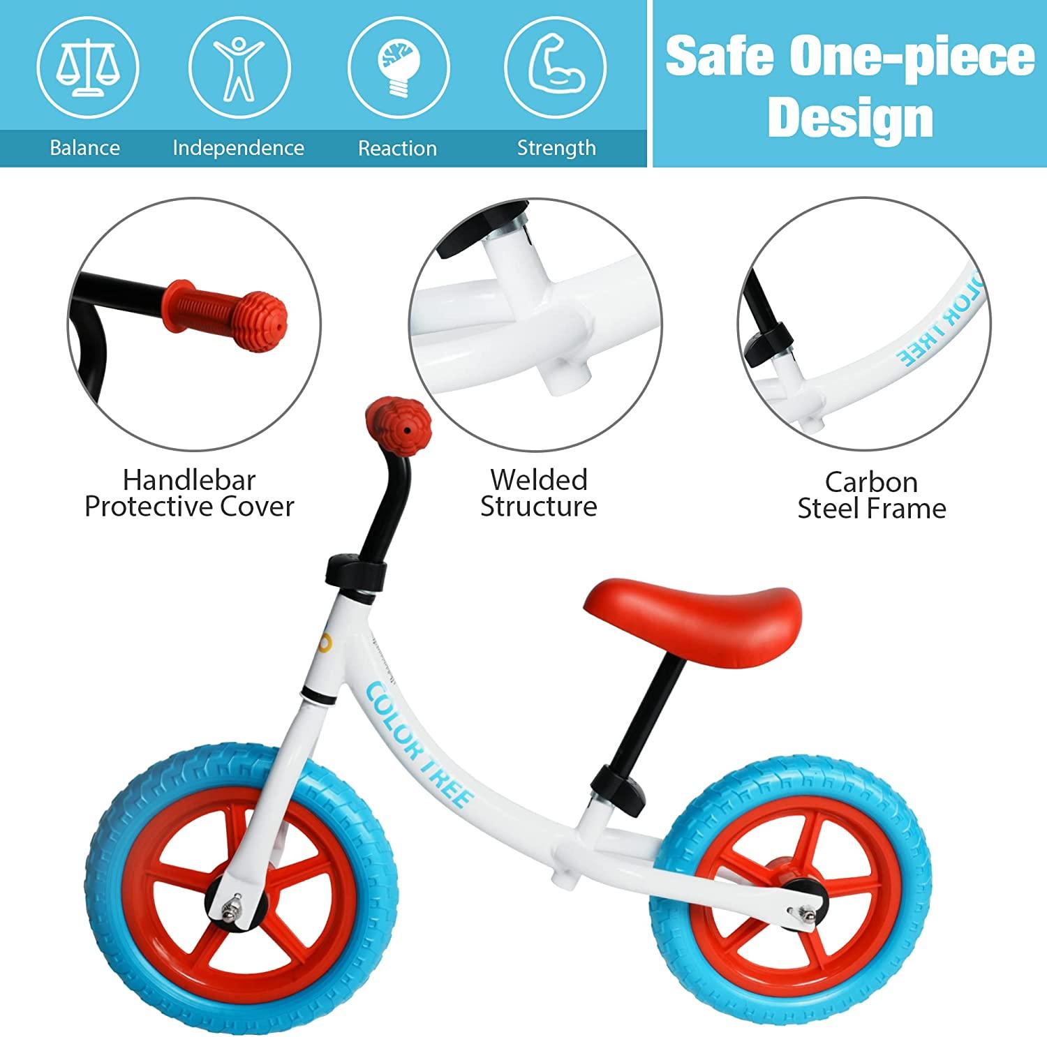 No Pedal Sport Kids Balance Bike Toddler Training Bicycle with Adjustable Handlebar and Seat for 3-5 Years - Bosonshop