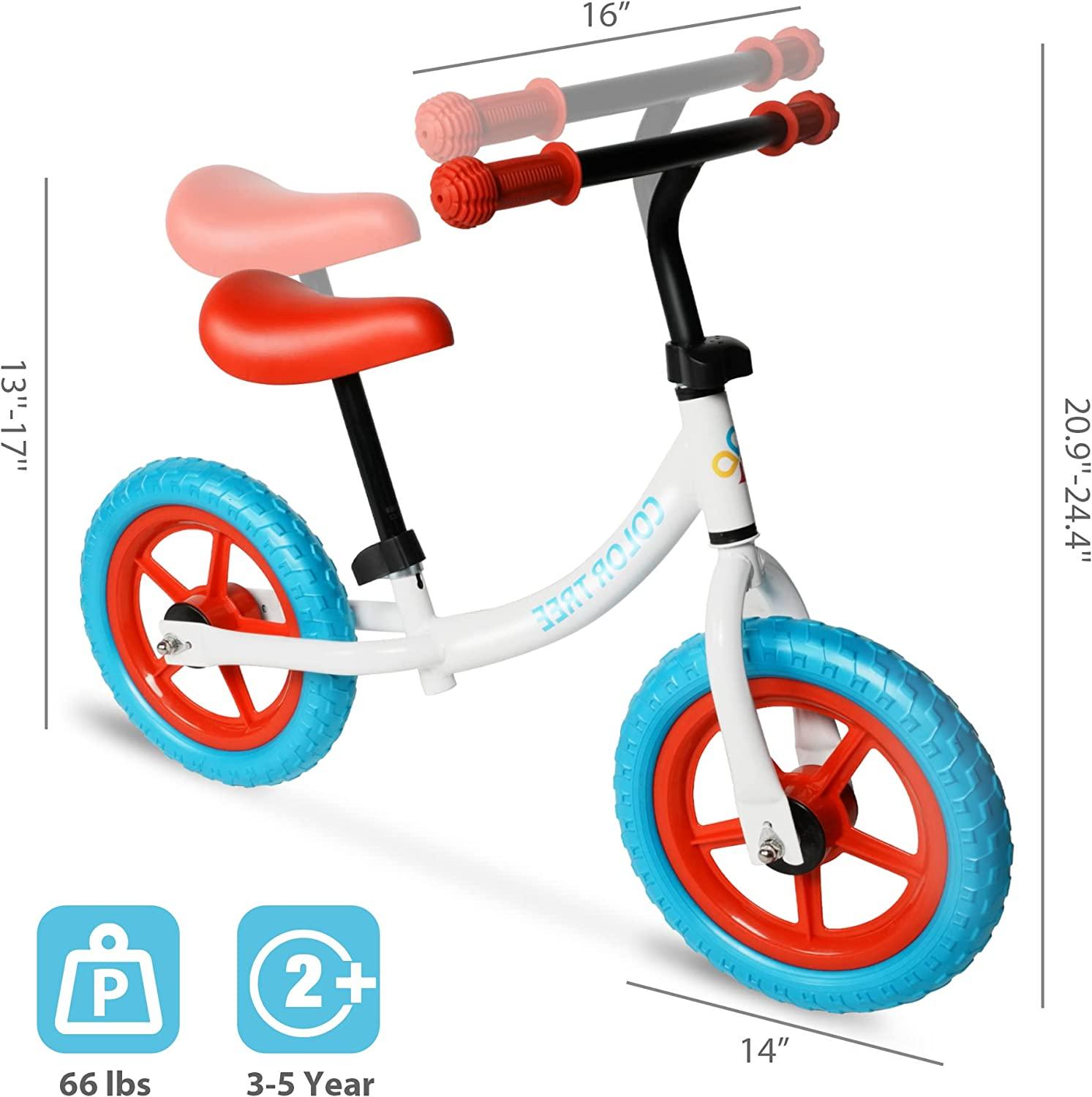 No Pedal Sport Kids Balance Bike Toddler Training Bicycle with Adjustable Handlebar and Seat for 3-5 Years - Bosonshop